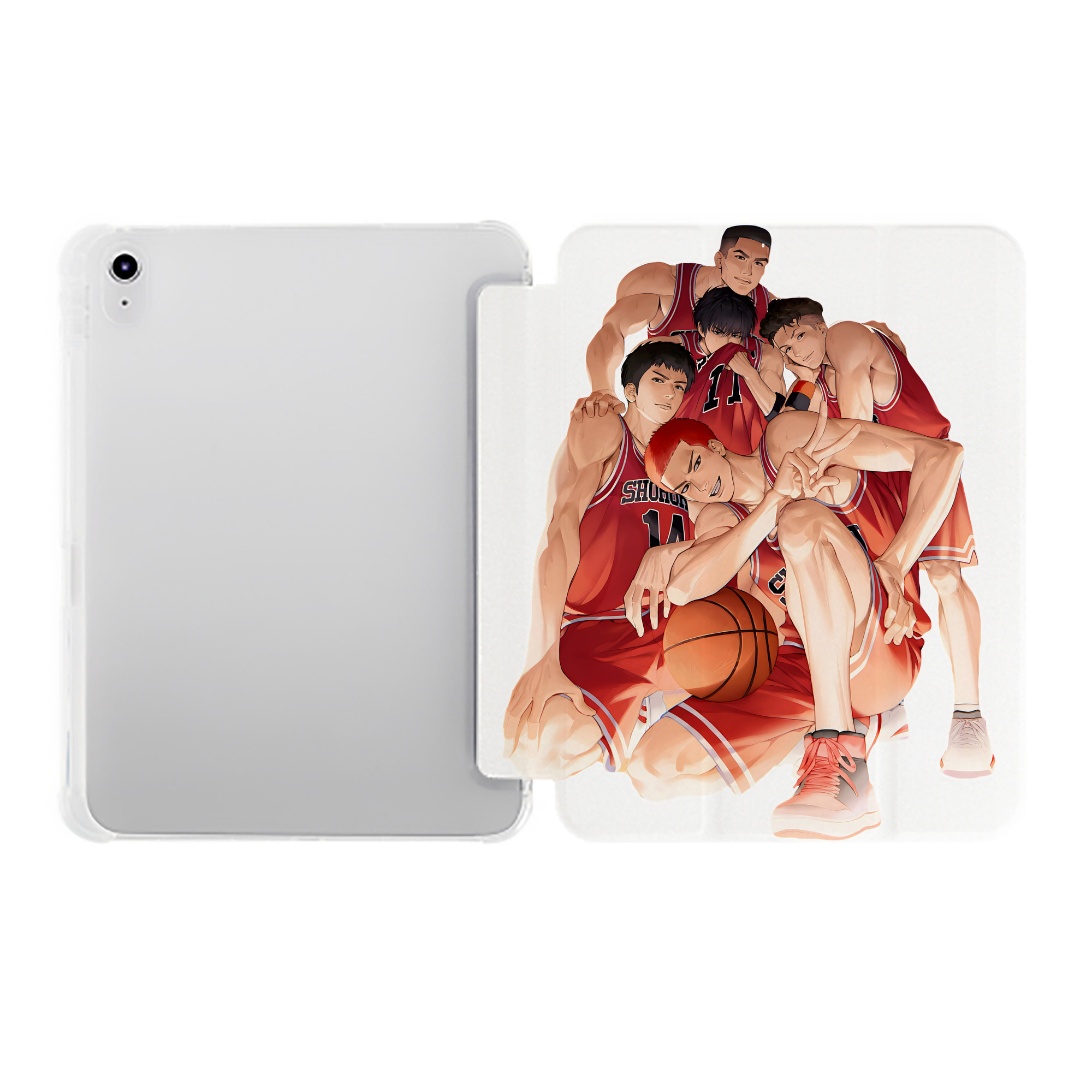 （画像用） SLAM DUNK／スラムダンク IPad ケース ペン収納付き 三つ折りスタンド PUレザー×シリコン 対応機種9.5/10.5/10.9インチ